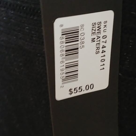 gnw Sweater Lurex Fringe Pullover Silver Threading Medium NWT - Picture 6 of 8